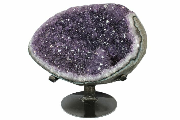 Amethyst Geode Section on Metal Stand - Uruguay #171910